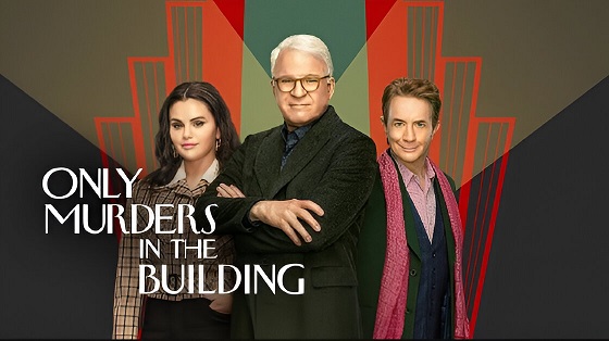 Los protagonistas de la serie Only Murders in the building: Steve Martin, Martin Short y Selena Gomez