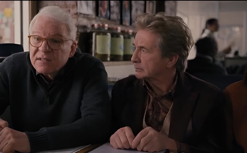 Meryl Streep y Paul Rudd con las vestimentas caracteristicas de sus personajes en la serie